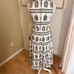 Anthropologie Anthropolgie Woodblock Midi Dress Size 0 Fit N Flare Sleeveless Cotton Photo 5