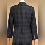 Talbots Green Navy & Black Watch Tartan Plaid Gold Buttons With Pockets Sz 8P. Photo 8