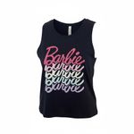 Bella Canvas  Black Barbie Tank Top with Pink and White Graphic Photo 2