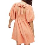 Free People  Babydoll Puff Sleeves Violet Mini Dress In Grapefruit/Coral Size M Photo 1