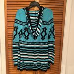 Rue 21 Women’s Black and Blue Casual Workwear Cardigan With Hood Sz M Photo 5