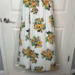 Jessica London  Sz 14 W Flounce Maxi Dress Floral White Yellow Sleeveless Photo 5