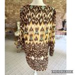 Club Z Animal Print Brown Multi Sequin Swim Beach Coverup L Tan Size L Photo 9