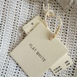 Anthropologie Flat White One-Shoulder Crochet Mini Dress, Size XL Photo 10