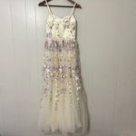 Chi Chi London Floral Embroidered Tulle Midi Dress Size 2 Purple Photo 9