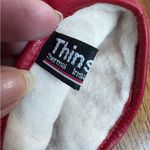 Vintage Red Suede Leather Winter Gloves | Soft Fleece Lining | Fits Large Photo 4