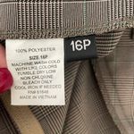 Womens Pleated Midi Skirt 16P Brown Plaid Ribbon Waist Tie Academia Y2K Retro Photo 6