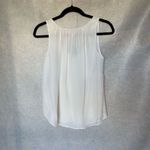 Lilly Pulitzer Lily Pulitzer 2XS White Silk V-Neck Sleeveless Blouse Casual Photo 1