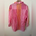 Beach Riot  Alexa Coverup Button Down Stripe Shirt Women’s Size Large/XL Photo 5