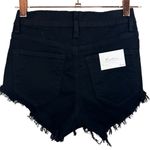 NWT KanCan High Rise Distressed Raw Fringe Hem Denim‎ Jean Shorts 0/23 Black Photo 3