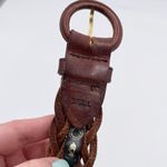 Vintage 80s 90s Rainbow Braided Leather Belt Size Small Lady Canterbury DR Brown Photo 6