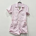 Pistola Parker Denim Button Front One Piece Romper Light Pink Women's Size Small Photo 3