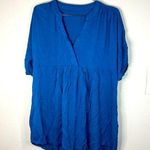 💙 Loose Fit Blue Babydoll Tunic Top Photo 0
