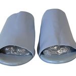 ZARA Basic Women's Sz 41 Sky Blue Leather Mule Slide Sandals Photo 4