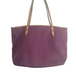 Coach  Sawyer Canvas Leather Tote Plum Purple F37237 Photo 3