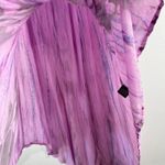 Papa Vancouver Boho Handkerchief Hem Dress Purple Crinkle Rayon Free Size India‎ Size M Photo 5