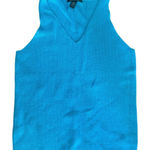 Ralph Lauren Lauren Knit Tank Top Medium Sleeveless Sweater Blue Cotton Photo 0