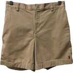 Ralph Lauren Vintage  Sport Khaki Shorts Women's Y2K Chinos Red Pony Size‎ 4 Photo 0
