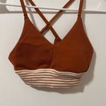 Aerie  Size XS Ribbed Stripe Hem Strappy Scoop Sports Bra‎ Medium Support NWT Photo 3