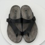 Mephisto Womens Helen Plus Sandal Size 36 US 6 Black Nubuck Leather Thong Slide Photo 5