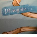 J. McLaughlin Sophia Catalina Cloth Sheath Dress Womens Large Blue Career Preppy Photo 4