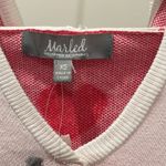 Marled Reunited Clothing VALENTINES DAY SWEATER. WHITE w RED HEARTS Photo 2