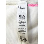 Alo Yoga Alo Microwaffle Pleasant Boyshort Ivory Cream Waffle Thermal Mini Stretch Shorts Photo 9