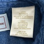 90’s Embroidered Denim Button Down Shirt with Holiday Berries, Leaves, sz Medium Blue Photo 9