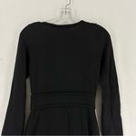Design History  Long Sleeve Mini Pocket Sweater Dress 100% Wool Small Black Photo 7