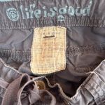 Life is Good  Women's Blue Cotton Bermuda Cargo Drawstring Shorts Size 10 Photo 2