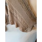 Free People Asymmetrical Hi Low Hem Open Knit Cardigan Sweater Beige Size Small Photo 5