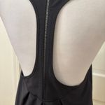 Lululemon  Black Racerback Tank Top Pleated Back Zipper Detail Women's Size 6 Photo 3