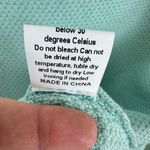 ETCYY NWT Blue White Trim Long Balloon Sleeve Waffle Knit Plush Sweater Size M Size M Photo 8