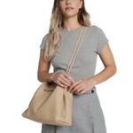 8 Other Reasons 8 Other Reasons Vegan Leather Slouchy Bucket Crossbody Bag Tan NWT $149 Retail Photo 0