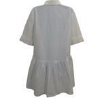 Madewell  Button-Front Mini Shirtdress In Poplin Size S Photo 4
