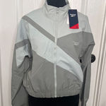 Reebok Womens Jacket M Gray Casual Classics Franchise Track Tops NWT Photo 0