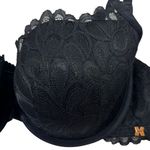 Savage X Fenty Savage Not Sorry Lightly Lined Lace Balconette Bra 38DDD Black Photo 3