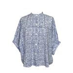 EMERSON FRY Love Tómas Mandarin Collar Top, Porcelain Organic, OS White Size undefined Photo 3