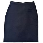 Carolina Herrera Carolina‎ Herrera black knit ruffle knee length pencil skirt minimalist luxury M Photo 1