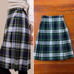O’Neil of Dublin Dress Gordon Dress Tartan Kilt 100% Wool Back Pleated Skirt 💚🎀 Blue Size 12 Photo 1