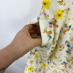 Old Navy  Dress M White Floral Linen Blend Mini Cottagecore Soft Girl Sundress Photo 3