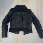 New York & Company Faux Leather Jacket Black Photo 3