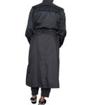Townhouse Black Midi Trench Coat Long Sleeve Belted Full Button Women's Sz L Size L Photo 2