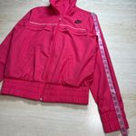 Nike Sportswear Track Jacket Full Zip Pink White Stripe Bomber Small S Women's Photo 5