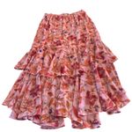 MISA Los Angeles MISA Seva Maxi Skirt Floral‎ Boho Ruffles Size Large Photo 2