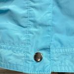Chico's Chico’s Zenergy Robins Egg Blue Snap Front Hooded Windbreaker w Pockets Size 2/L Photo 6