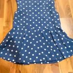 Pigeon Blue Polka Dot Dress with Flare nwt Photo 3