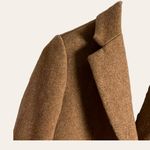 J.Crew Brown Wool Blend Single Breasted Top Coat Women's Size 0 Photo 3