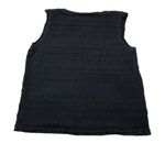 Banana Republic Factory Y2k Crinkle Stretch Cropped Black Textured Tank Top M Photo 1