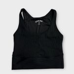Year of Ours Ribbed Gym Bra Women's XS Black Moisture Wicking Medium Weight Photo 1